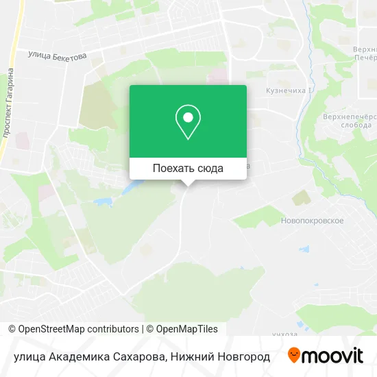 Карта улица Академика Сахарова