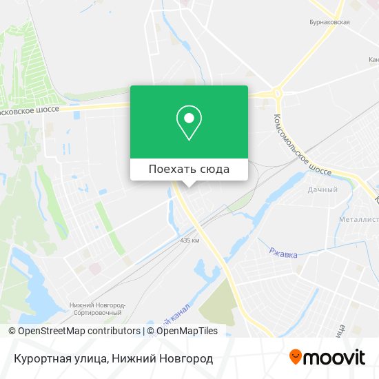 Карта Курортная улица