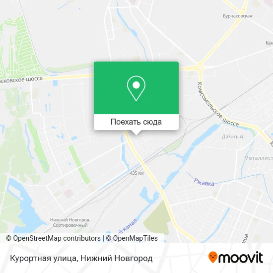 Карта Курортная улица