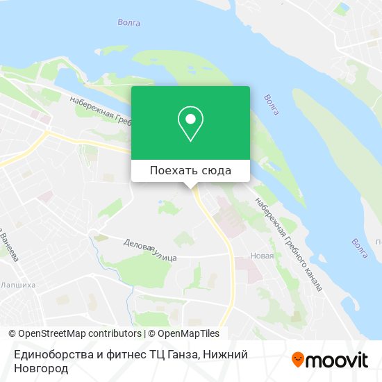 Карта Единоборства и фитнес ТЦ Ганза