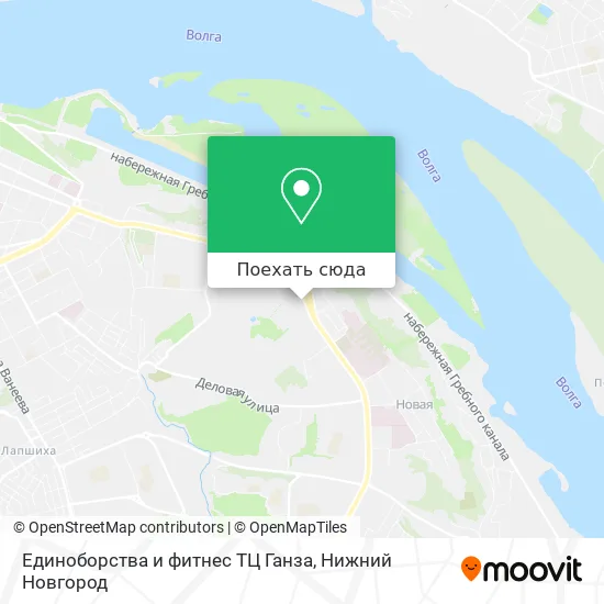 Карта Единоборства и фитнес ТЦ Ганза