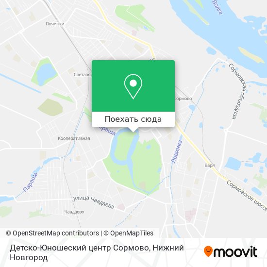 Карта Детско-Юношеский центр Сормово