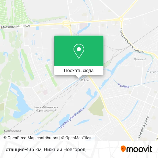 Карта станция-435 км