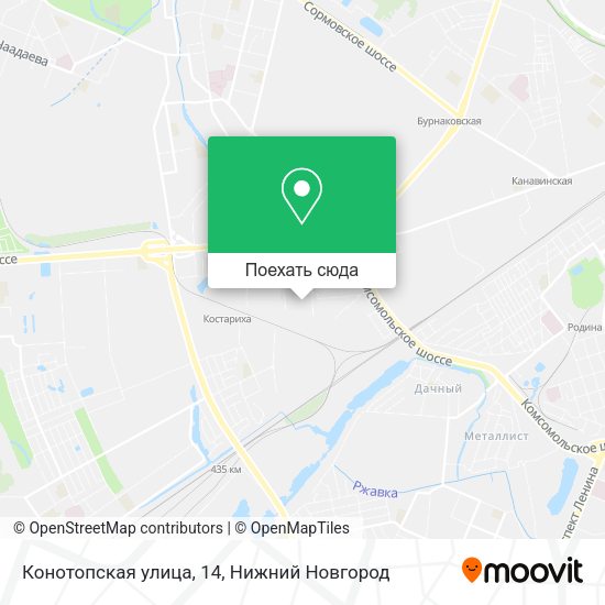 Карта Конотопская улица, 14