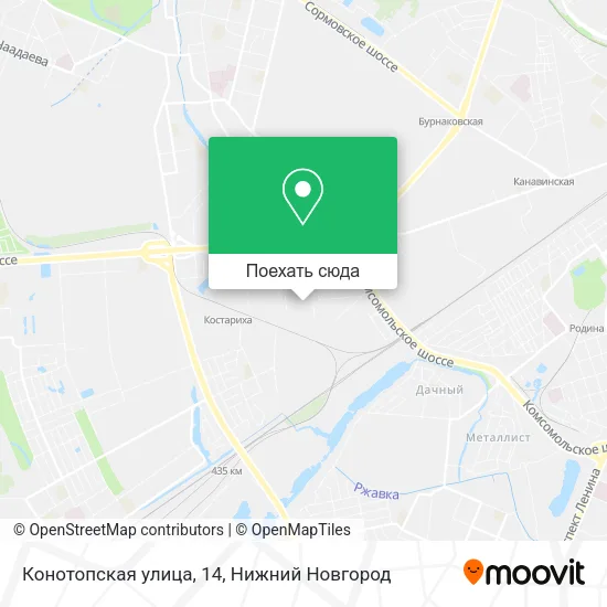 Карта Конотопская улица, 14