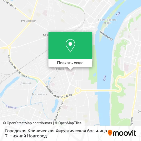 Карта Городская Клиническая Хирургическая больница 7