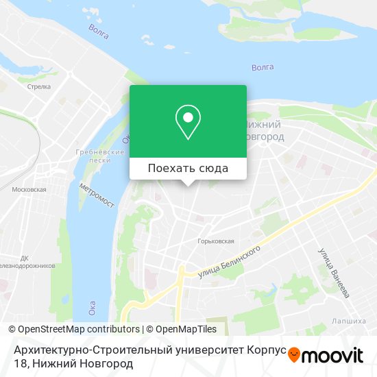 Карта Архитектурно-Строительный университет Корпус 18