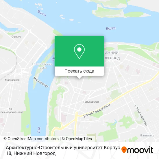 Карта Архитектурно-Строительный университет Корпус 18