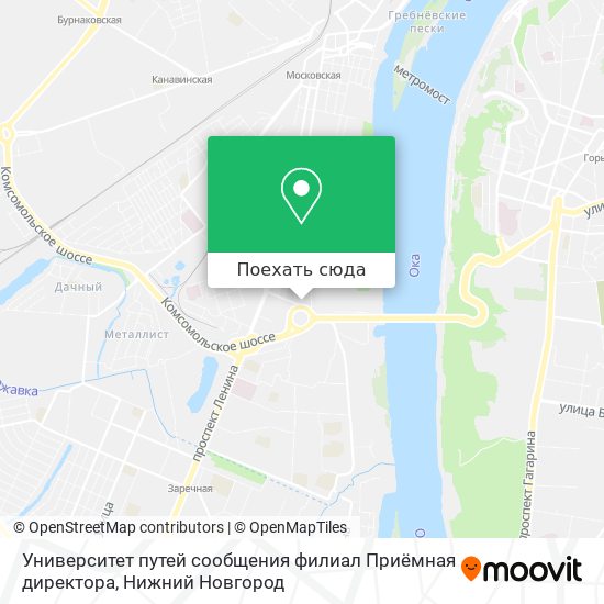 Карта Университет путей сообщения филиал Приёмная директора