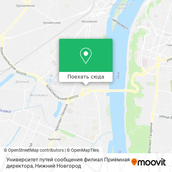 Карта Университет путей сообщения филиал Приёмная директора