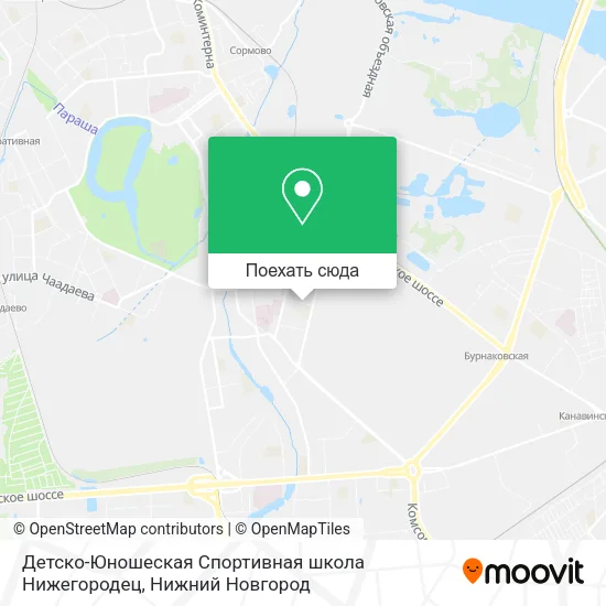 Карта Детско-Юношеская Спортивная школа Нижегородец