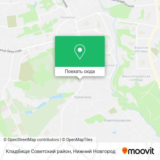 Карта Кладбище Советский район