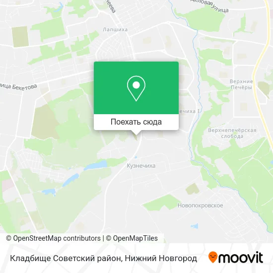 Карта Кладбище Советский район