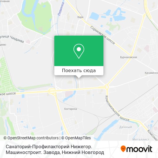 Карта Санаторий-Профилакторий Нижегор. Машиностроит. Завода