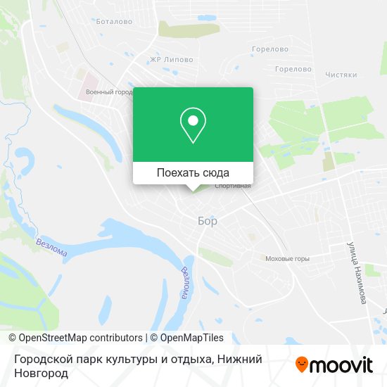 Карта Городской парк культуры и отдыха
