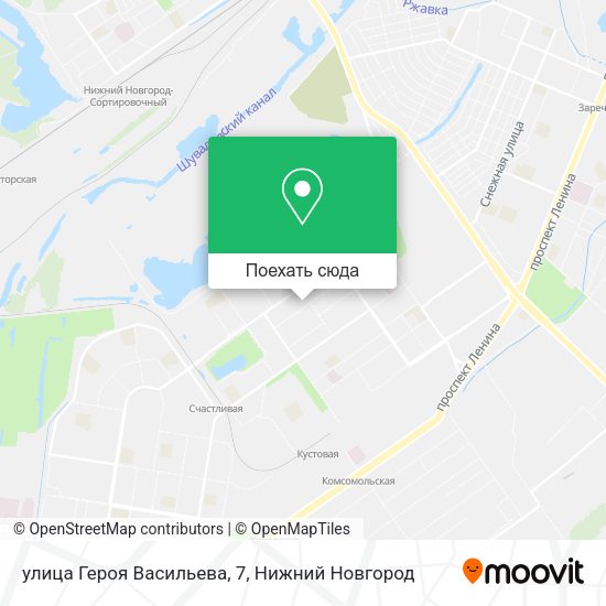 Карта улица Героя Васильева, 7