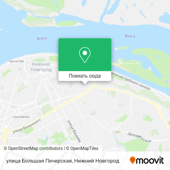 Карта улица Большая Печерская