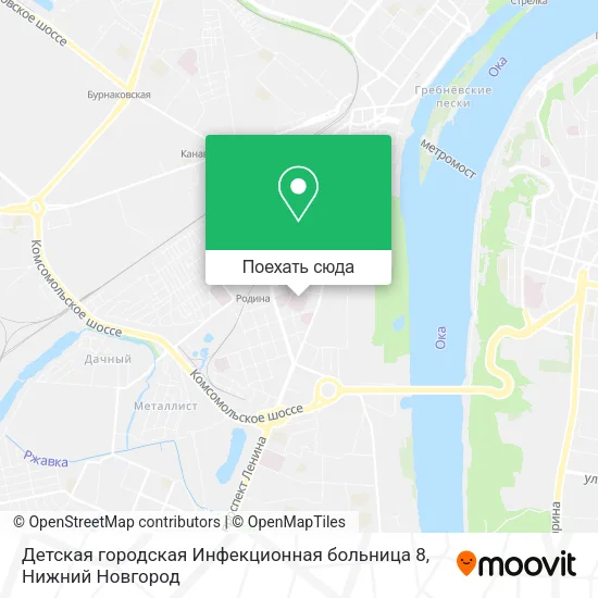 Карта Детская городская Инфекционная больница 8