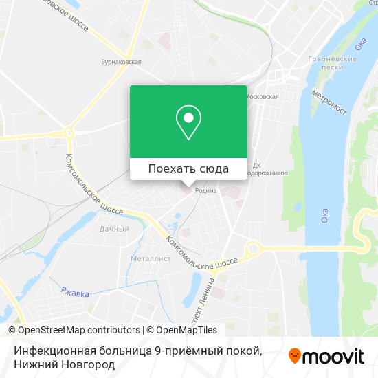 Карта Инфекционная больница 9-приёмный покой