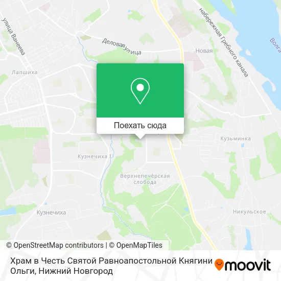 Карта Храм в Честь Святой Равноапостольной Княгини Ольги