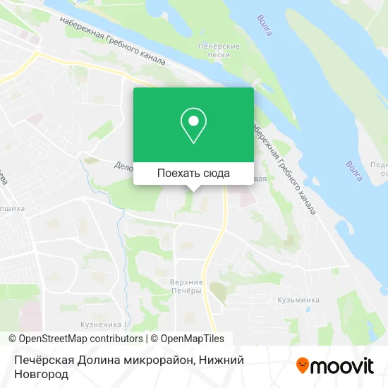 Карта Печёрская Долина микрорайон