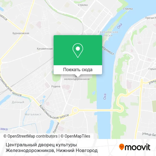 Карта Центральный дворец культуры Железнодорожников