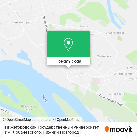 Карта Нижегородский Государственный университет им. Лобачевского
