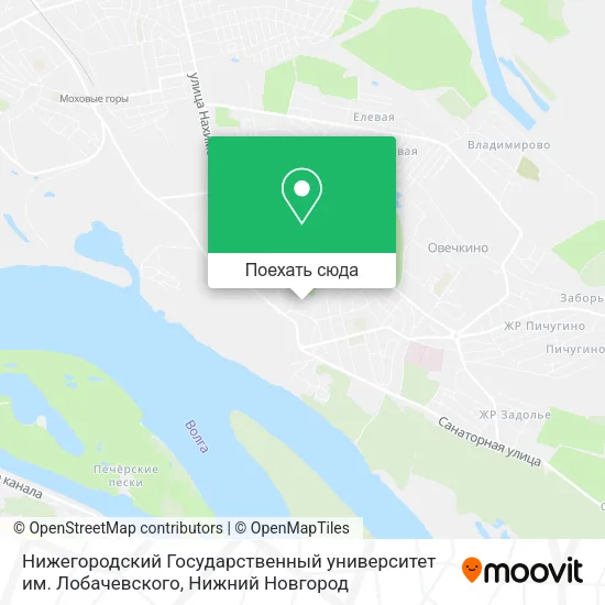 Карта Нижегородский Государственный университет им. Лобачевского