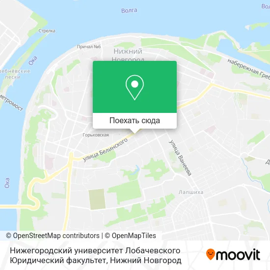 Карта Нижегородский университет Лобачевского Юридический факультет