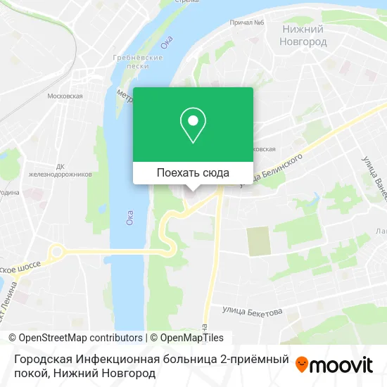 Карта Городская Инфекционная больница 2-приёмный покой