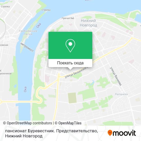 Карта пансионат Буревестник. Представительство