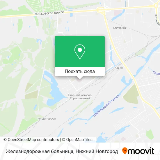Карта Железнодорожная больница