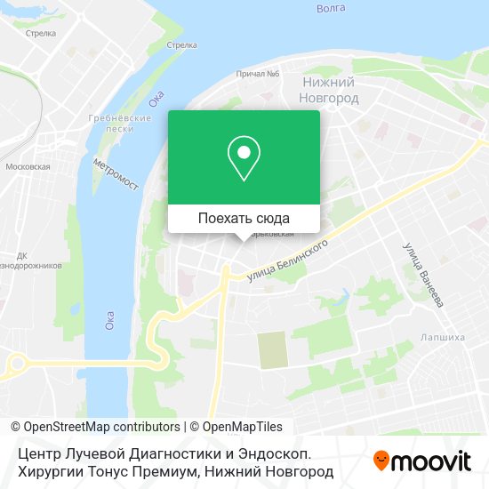 Карта Центр Лучевой Диагностики и Эндоскоп. Хирургии Тонус Премиум