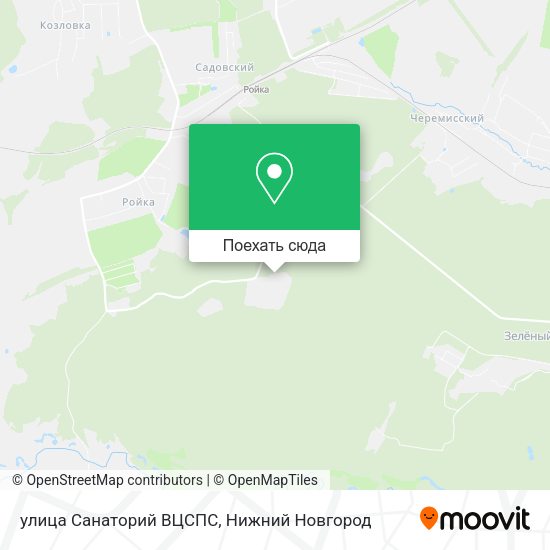 Карта улица Санаторий ВЦСПС