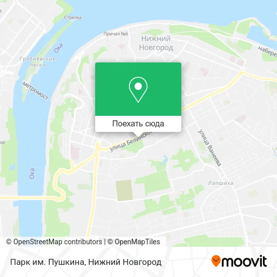 Карта Парк им. Пушкина
