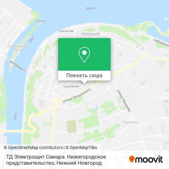 Карта ТД Электрощит Самара. Нижегородское представительство