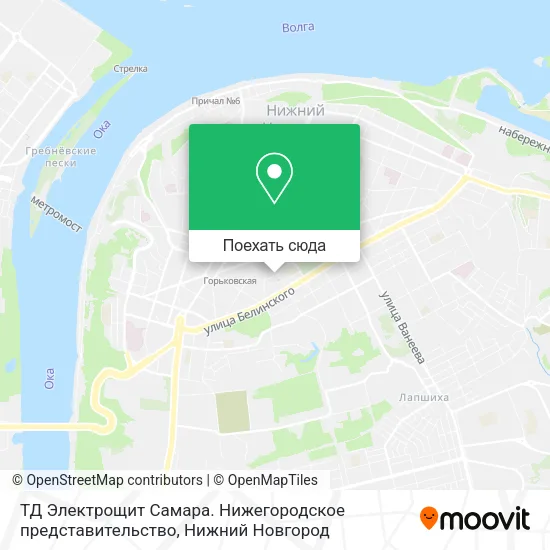 Карта ТД Электрощит Самара. Нижегородское представительство