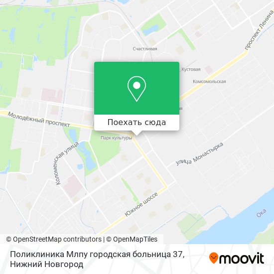 Карта Поликлиника Млпу городская больница 37