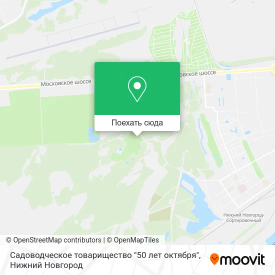 Карта Садоводческое товарищество "50 лет октября"