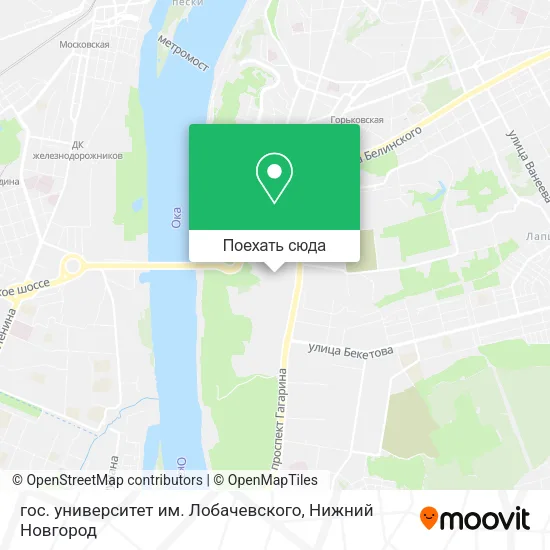 Карта гос. университет им. Лобачевского