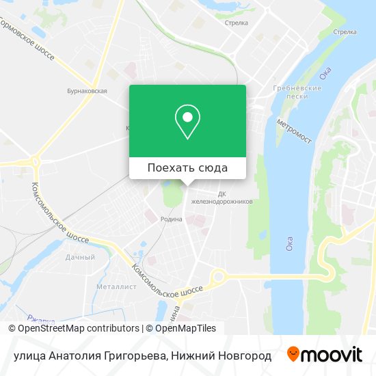 Карта улица Анатолия Григорьева