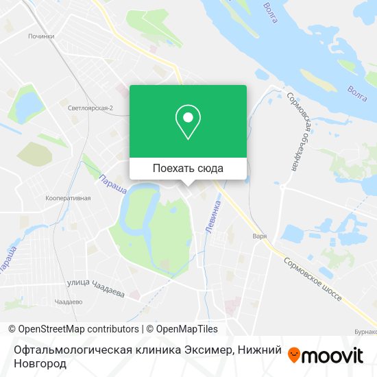Карта Офтальмологическая клиника Эксимер