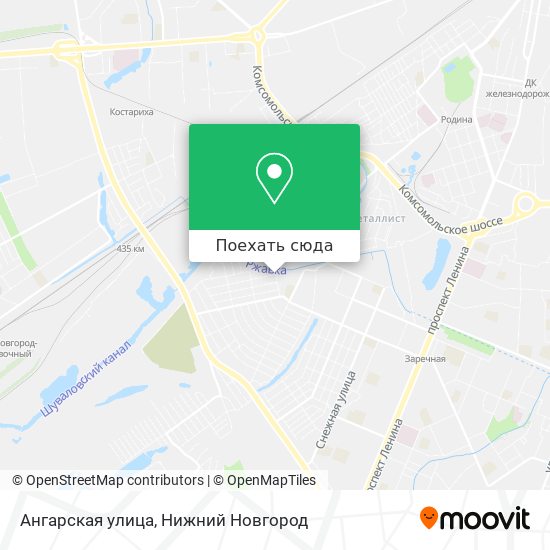 Карта Ангарская улица