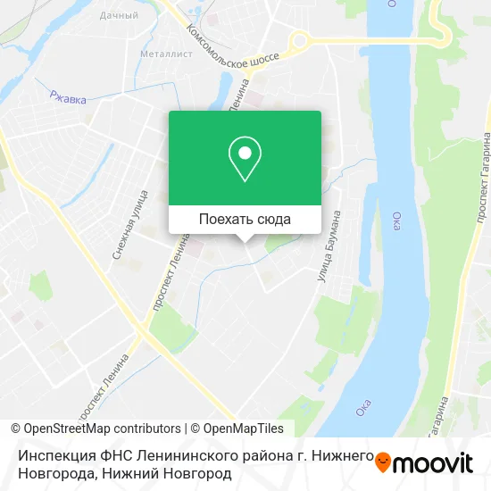Карта Инспекция ФНС Ленининского района г. Нижнего Новгорода