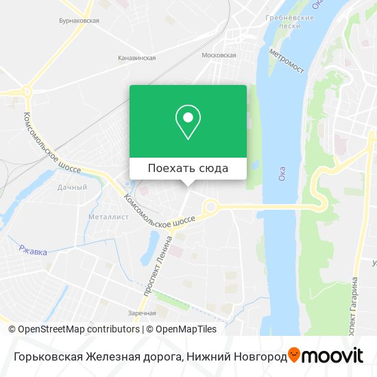 Карта Горьковская Железная дорога