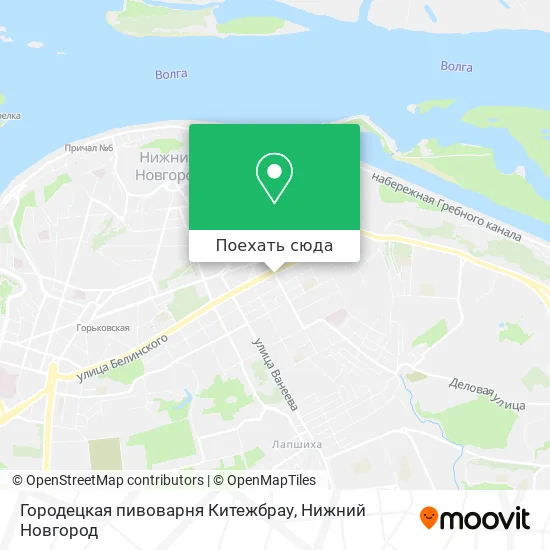 Карта Городецкая пивоварня Китежбрау