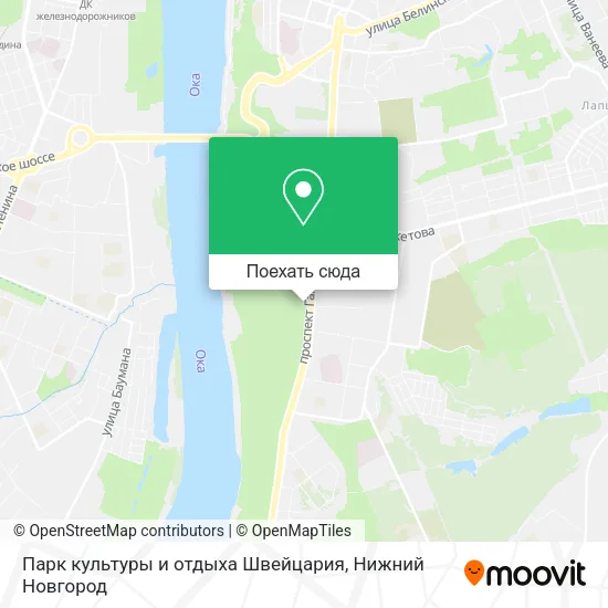 Карта Парк культуры и отдыха Швейцария