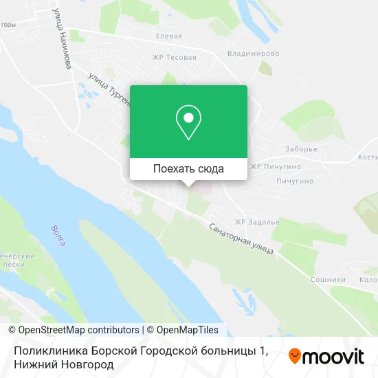 Карта Поликлиника Борской Городской больницы 1