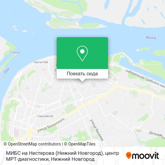 Карта МИБС на Нестерова (Нижний Новгород), центр МРТ-диагностики