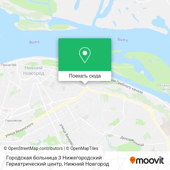 Карта Городская больница 3 Нижегородский Гериатрический центр